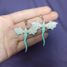 Kolczyki z gliny polimerowej smoki