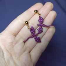 Kolczyki z gliny polimerowej smoki