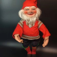 Świąteczny krasnal troll skandynawski vintage