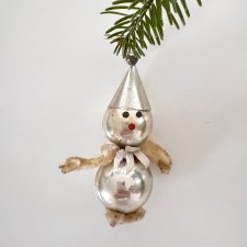 Pajacyk bałwanek, ozdoba świąteczna, II połowa XX w.