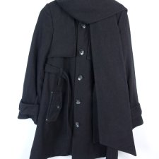 Diesel wełniany męski płaszcz jesionka z szalikiem / XXS