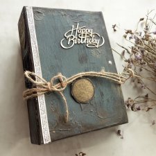 Prezent urodzinowy dla taty dla niego ręcznie robiony zielony notes