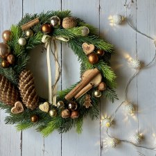 Bożonarodzeniowy wianek na drzwi, wielosezonowy