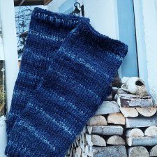 Mitenki granatowy melanż