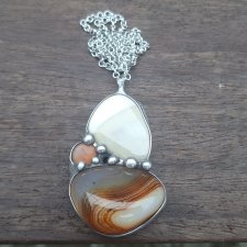 Krzemień i agat - wisiorek