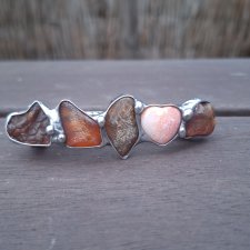 Bursztynowa - klamra do włosów