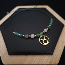 Bransoletka Zodiakalna Byk ze złotą zawieszką