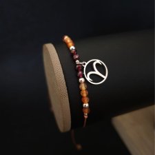 Bransoletka Zodiakalna Baran ze złotą zawieszką