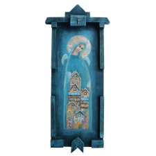 Anioł Klucznik XIV, obraz ręcznie malowany na drewnie