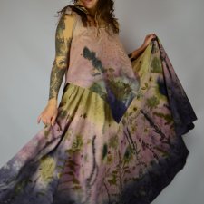 Barwiona roślinami Spódnica Łąka o Zachodzie 4