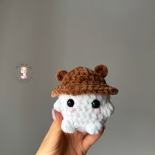 SZYDEŁKOWA MASKOTKA "USZATEK", MASKOTKA HANDMADE, PLUSZAK DLA DZIECKA