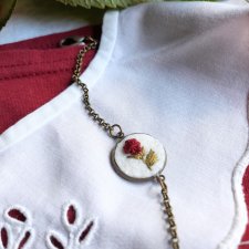 Bransoletka Róża ogrodowa bordo