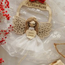Prezent na Dzień Babci i Dziadka - aniołek zawieszka