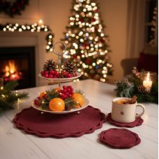 Zestaw podkładek ze sznurka Zimowe Historie na prezent