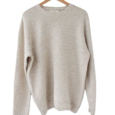 Luźny sweter vintage bawełna beżowy Primark