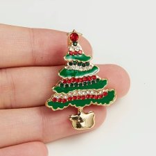 Broszka świąteczna choinka