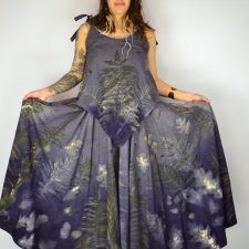 Barwiona roślinami Spódnica Łąka Nocą 4