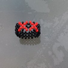 Wojownik pleciony pierścionek z koralików