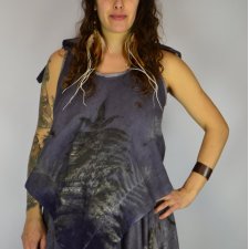 Barwiona roślinami Bluzka Łąka Nocą 4