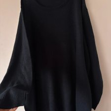 zagranatowy oversize sweter janina miękki klasyczny 8XL / 56 / 28·Bardzo dobry·Janina