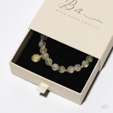 Unikatowa Bransoletka Damska z Kamieni Naturalnych Cytryn oraz srebra 925