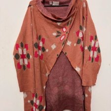 Bpc Selection – ażurowy wzorzysty kardigan z kołnierzem 5XL / 50 / 22·Bardzo dobry·Bonprix