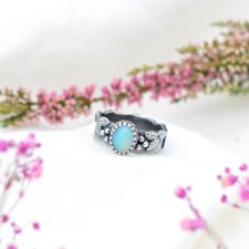 Srebrny Pierścionek z Naturalnym Opalem