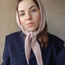 Różowy wełniany duński szalik Sophie Wełna Kid moher Jedwab z upcyclingu