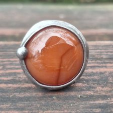 Karneol - pierścionek regulowany