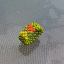 Wędrówka Przez Sawannę pleciony pierścionek z koralików