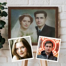 Monidło – Personalizowany Portret Ślubny | Prezent na Ślub, Rocznicę, Dla Pary Młodej