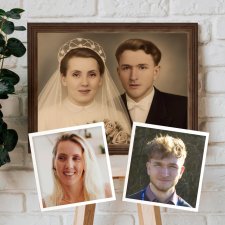 Monidło – Personalizowany Portret Ślubny | Prezent na Ślub, Rocznicę, Dla Pary Młodej