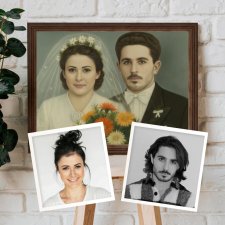 Monidło – Personalizowany Portret Ślubny | Prezent na Ślub, Rocznicę, Dla Pary Młodej