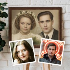 Monidło – Personalizowany Portret Ślubny | Prezent na Ślub, Rocznicę, Dla Pary Młodej