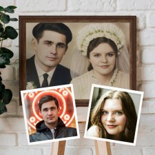 Monidło – Personalizowany Portret Ślubny | Prezent na Ślub, Rocznicę, Dla Pary Młodej