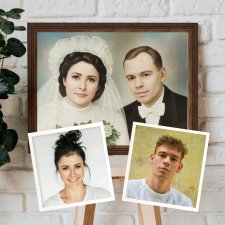 Monidło – Personalizowany Portret Ślubny | Prezent na Wesele, Upominek dla Pary Młodej