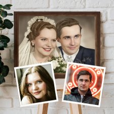 Monidło – Personalizowany Portret Ślubny | Prezent na Wesele, Upominek dla Pary Młodej