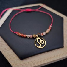 Bransoletka Zodiakalna Lew - wersja ze złotem