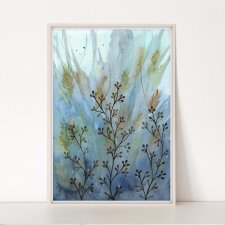 Oryginalna akwarela A4. Łąka