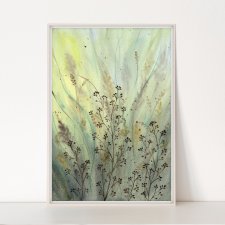 Oryginalna akwarela A4. Łąka