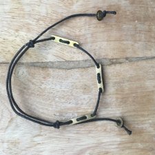 Bransoletka sznurek z mosiądzu