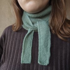 Szałwiowy wełniany duński szalik Sophie Wełna