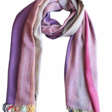 szal vintage pasy fiolet