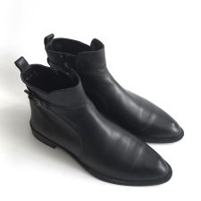 Lasocki skórzane granatowe botki