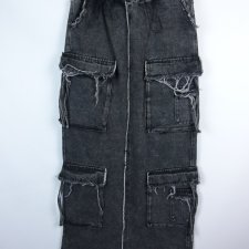 Pretty Little Thing cargo jeans spódnica maxi dżins 10 / 38