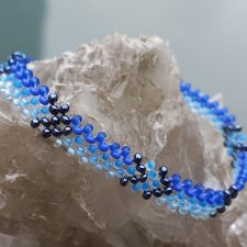 Niebieska Pleciona Bransoletka