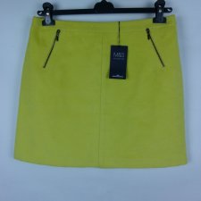 Marks Spencer neonowa spódnica mini z wełną z metką 14 / 42