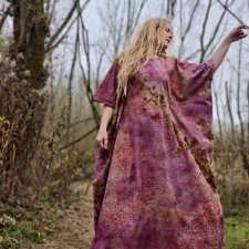 Barwiona roślinami Suknia Różany Pył