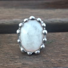 Kamień księżycowy - pierścionek regulowany