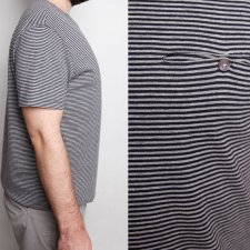 NOWY T-shirt męski szary czarne paski bawełna XL Ho18